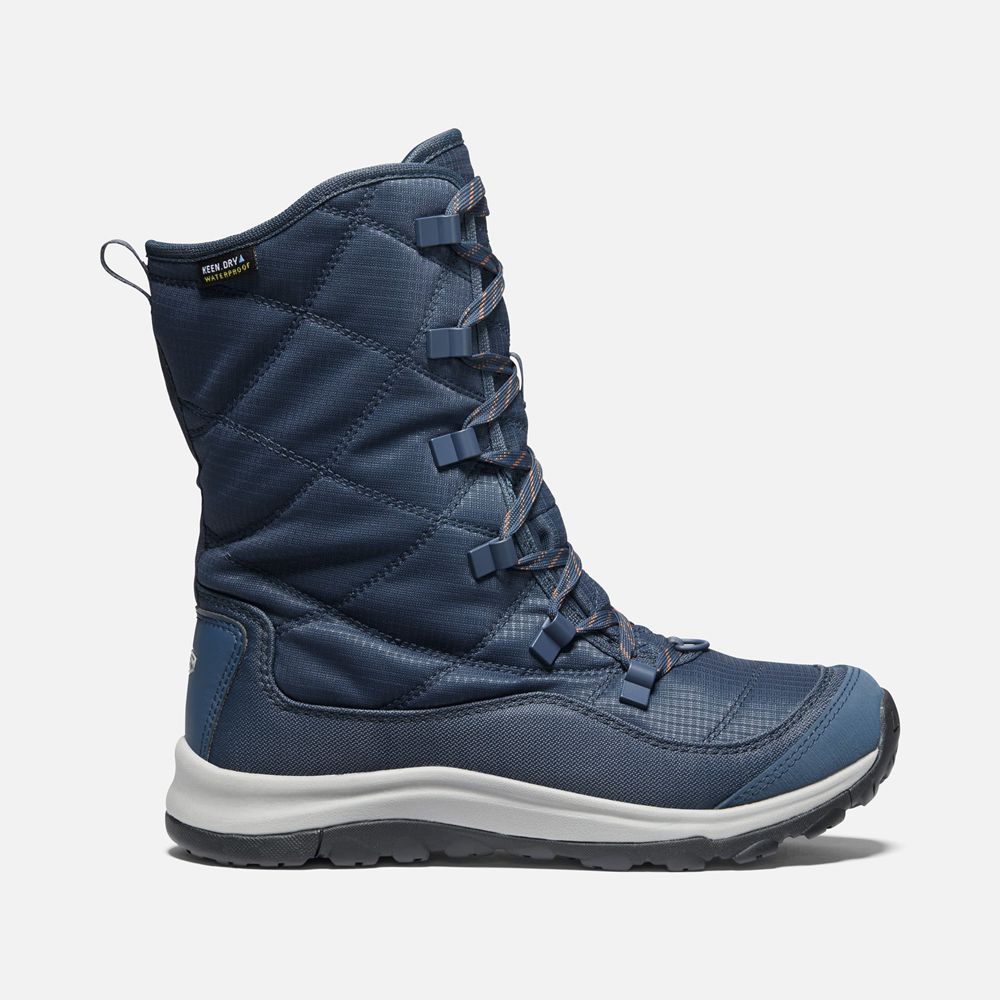 Bottes Hiver Keen Femme Bleu Marine | Terradora Ii Lace Up Waterproof | CFBJQ-7905